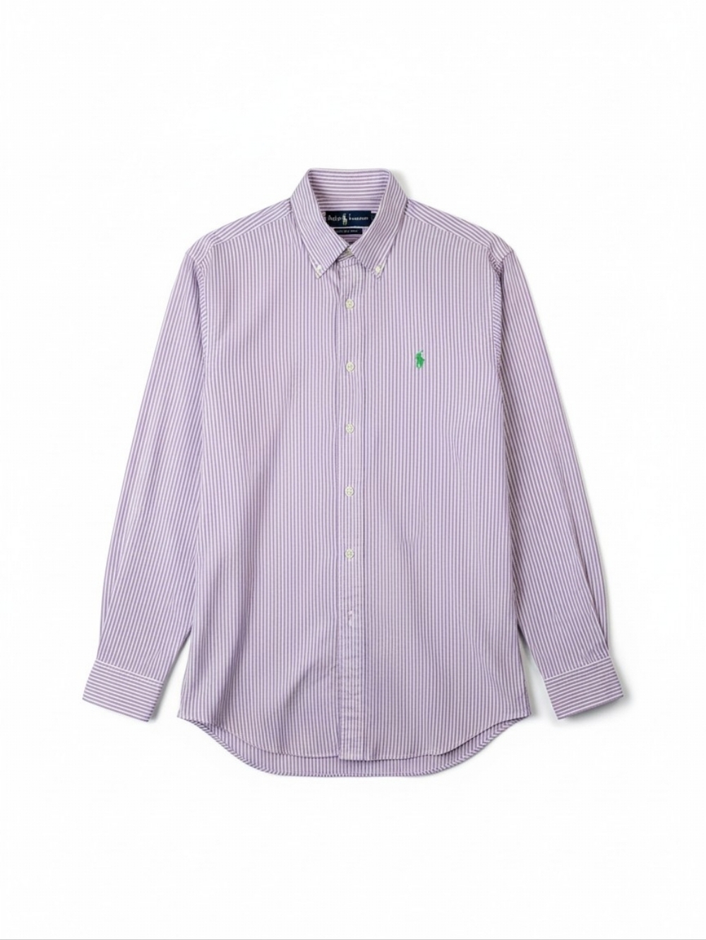 Ralph Lauren Classic Fit Button Down Shirt Men’s 16.5 34/35 Purple White Striped